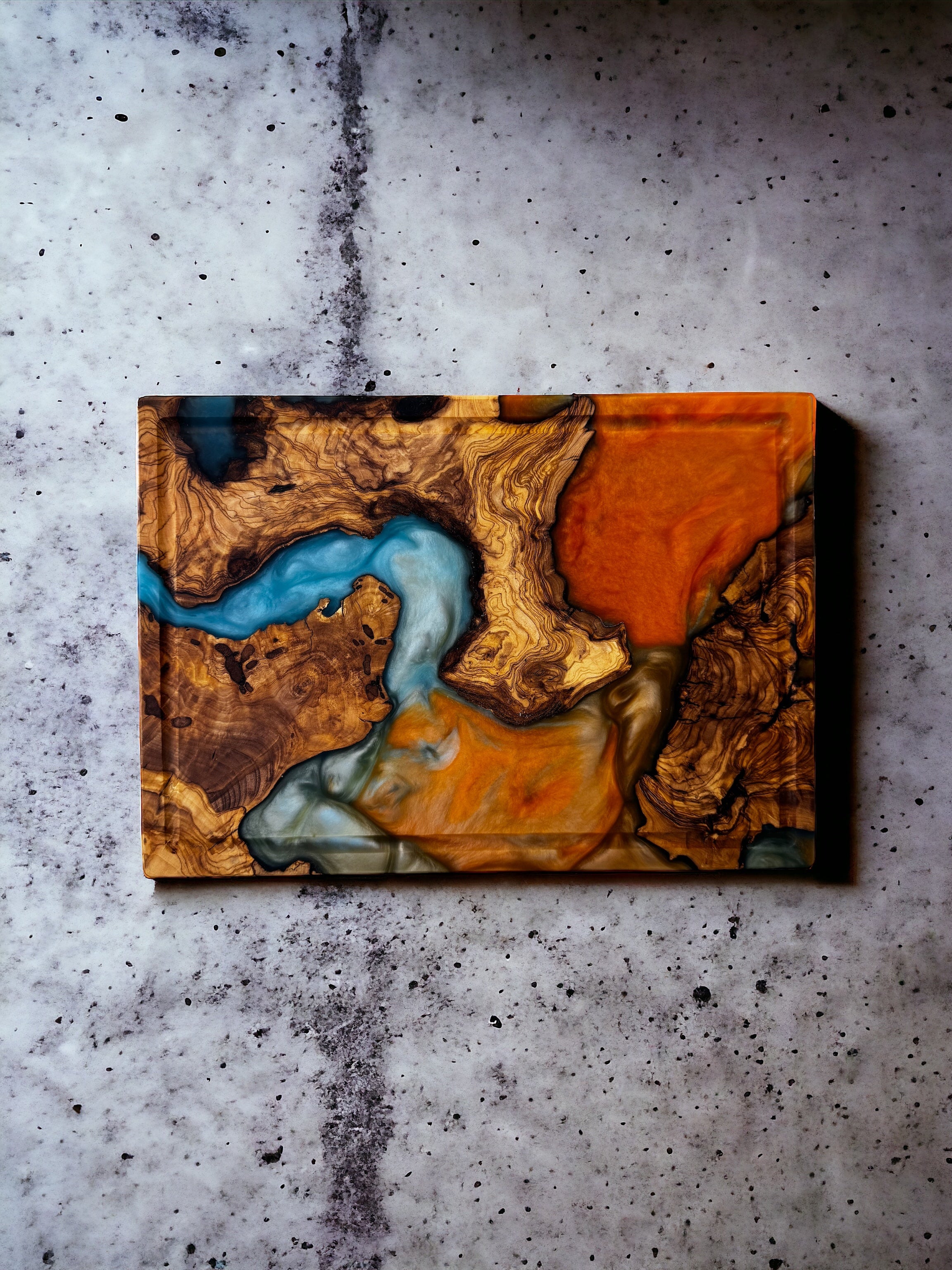 Epoxy Board Blau Orange Grün